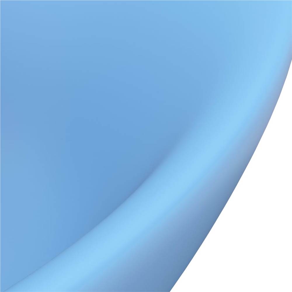 Luxury Basin Overflow Oval Matt Light Blue 58.5x39 cm Ceramic
