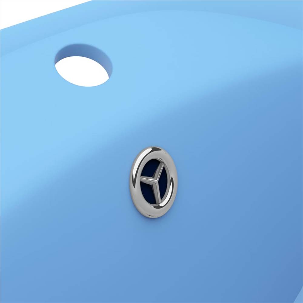 Luxury Basin Overflow Oval Matt Light Blue 58.5x39 cm Ceramic