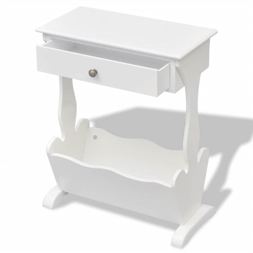 Magazine Rack Melrose White 7 Magazine Rack Melrose White