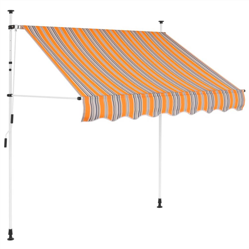 

Manual Retractable Awning 100 cm Yellow and Blue Stripes
