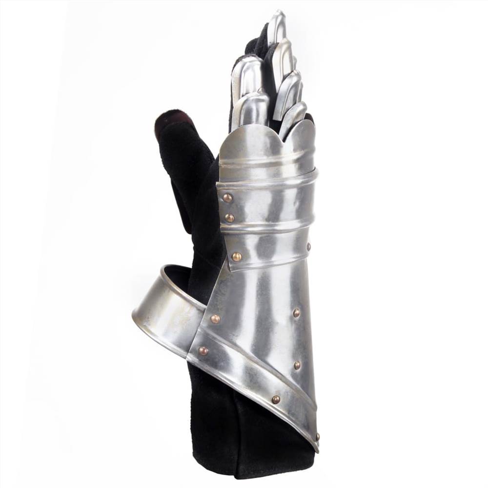 Medieval Knight Gauntlets Replica LARP Silver Steel