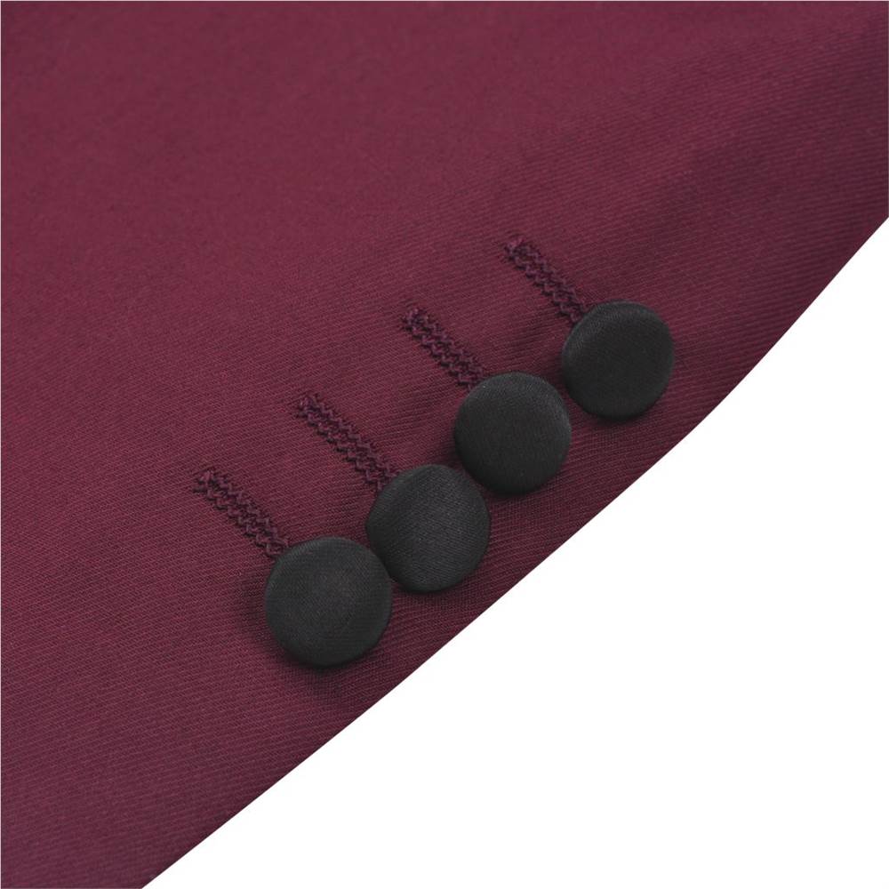 Mens 2 Piece Black Tie Dinner Suit/Smoking Tuxedo 48 Burgundy