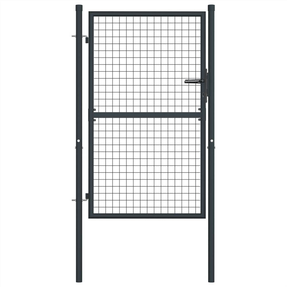 

Mesh Garden Gate Galvanised Steel 100x175 cm Grey