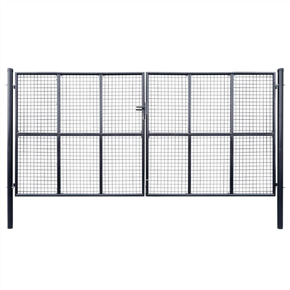 

Mesh Garden Gate Galvanised Steel 400x175 cm Grey