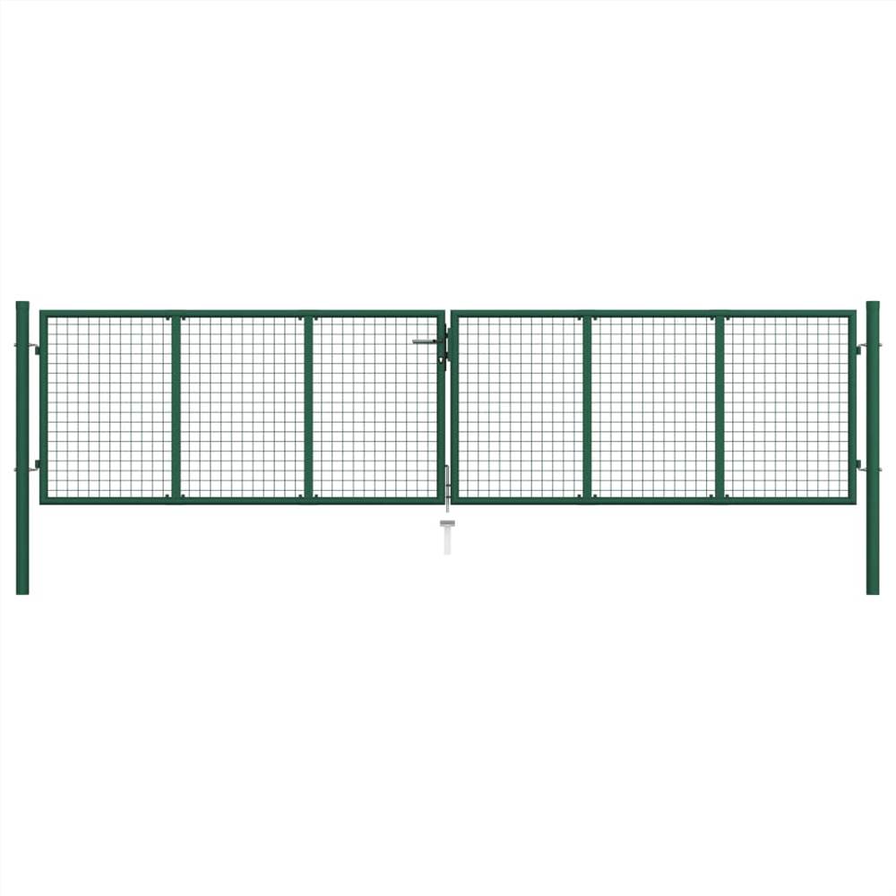 

Mesh Garden Gate Steel 400x100 cm Green