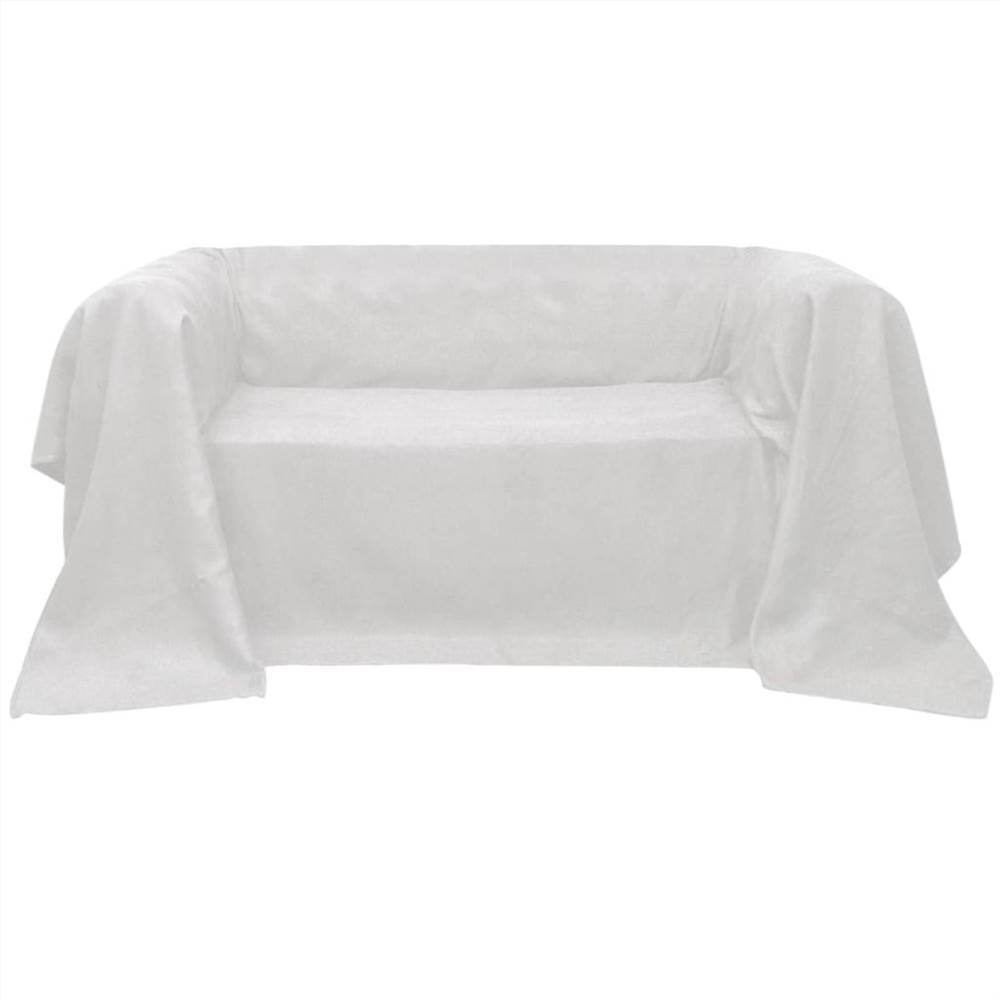 

Micro-suede Couch Slipcover Cream 270 x 350 cm