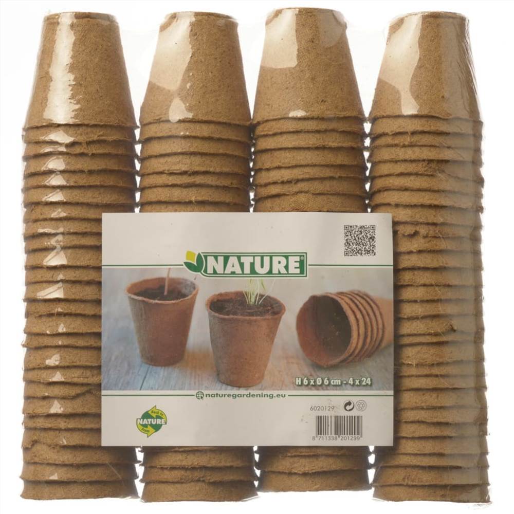 Nature Peat Pots 96 pcs 6x6 cm