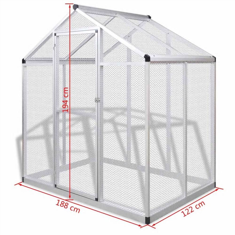 Outdoor Aviary Aluminium 178x122x194 cm