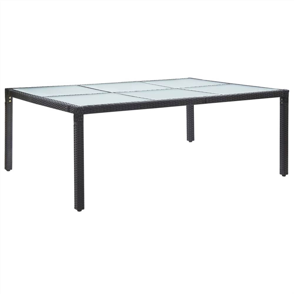 black poly rattan table