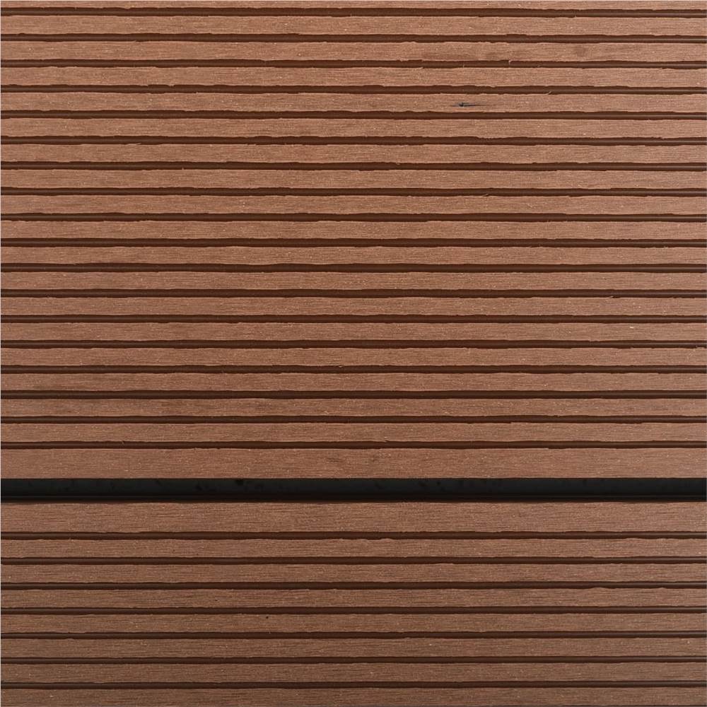 Outdoor Shower Tray WPC Stainless Steel 110x62 cm Brown