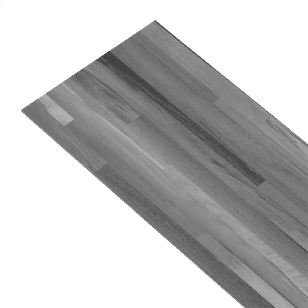PVC Flooring Planks 4.46 m² 3 mm Striped Grey