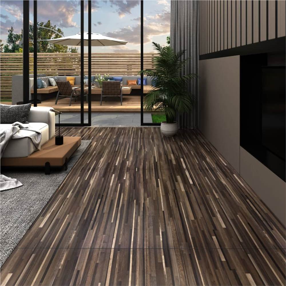 

PVC Flooring Planks 5.26 m² 2 mm Striped Brown