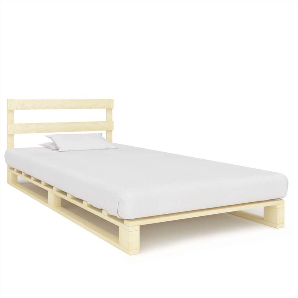 

Pallet Bed Frame Solid Pine Wood 90x200 cm