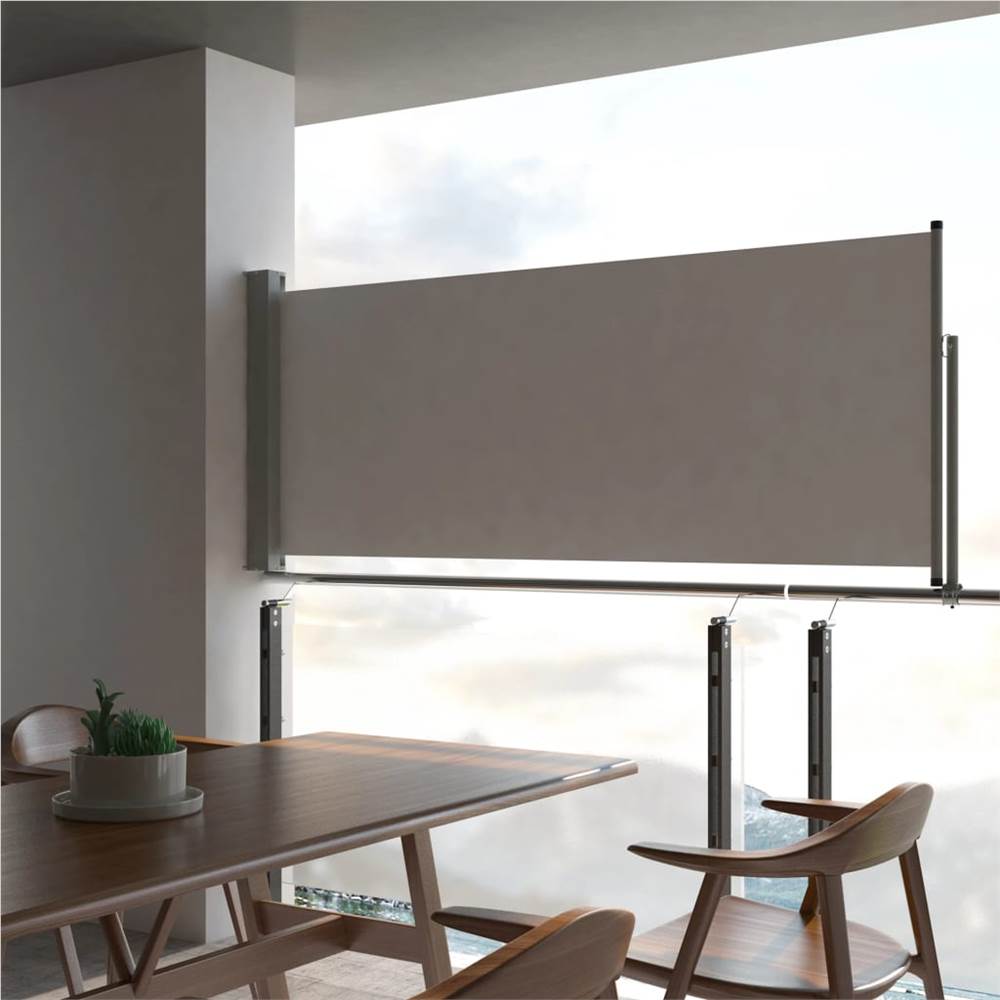 

Patio Retractable Side Awning 100 x 300 cm Grey