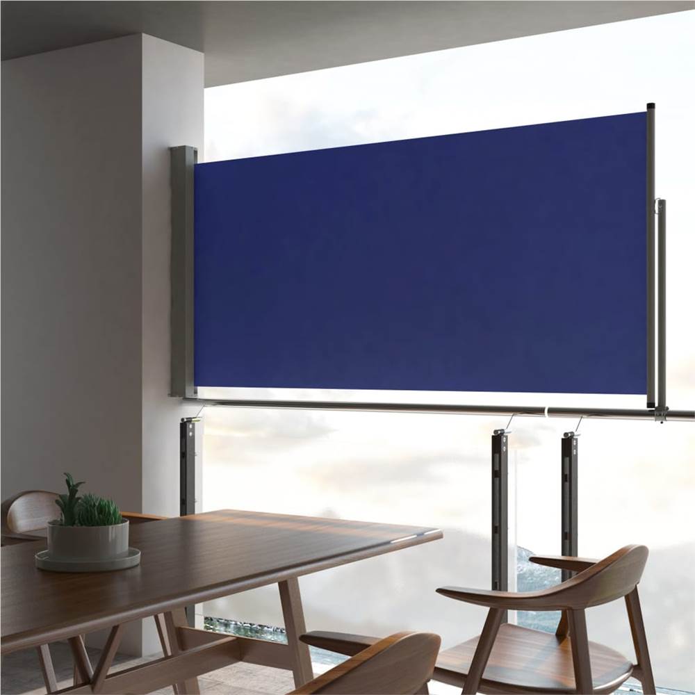 Patio einziehbare Seitenmarkise 120x300 cm blau