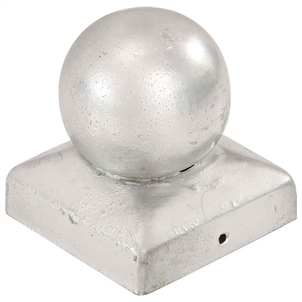 Post Caps 6 Pcs Globe Final Galvanised Metal 71x71 Mm 10 Post Caps 6 pcs Globe Final Galvanised Metal 71x71 mm