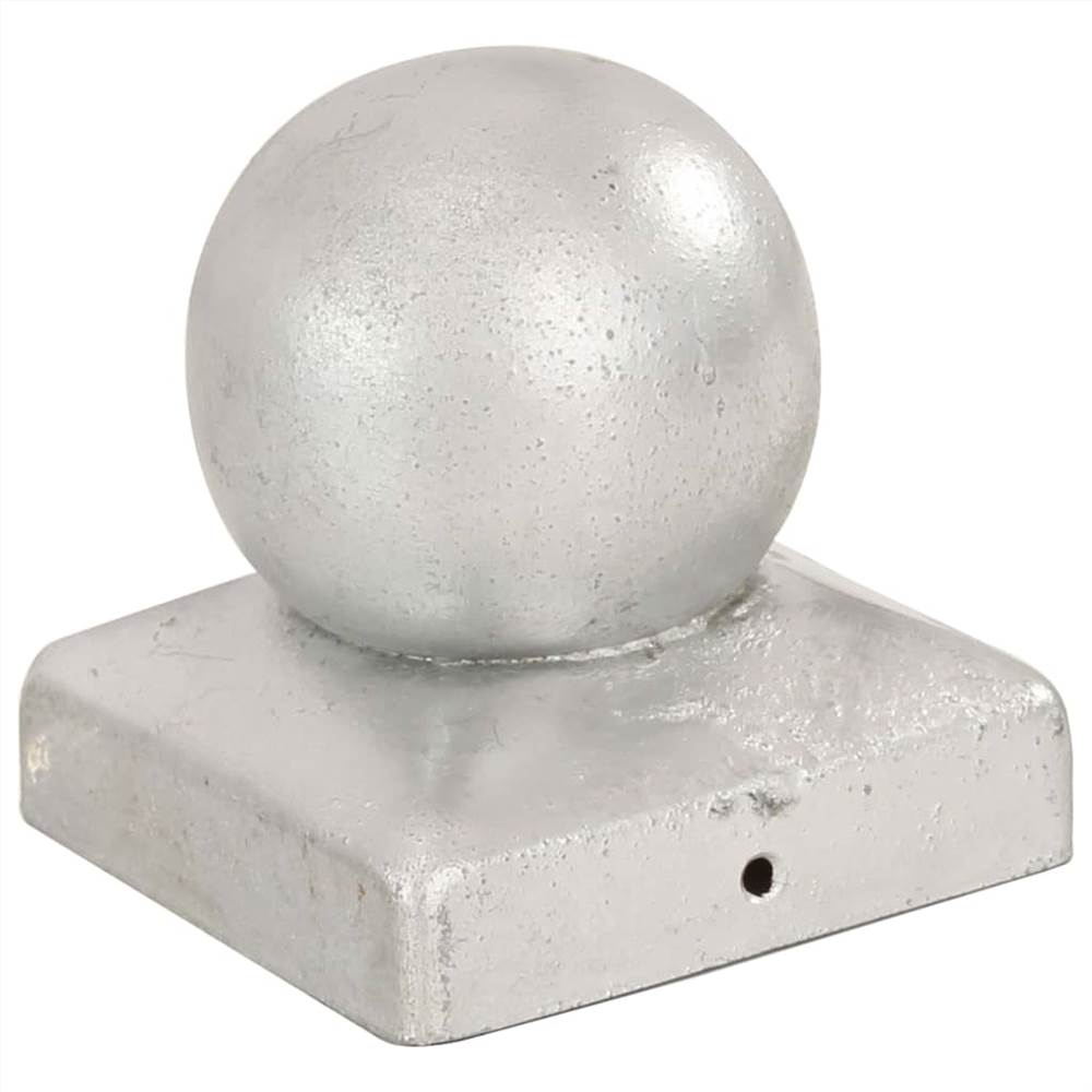 Post Caps 6 Pcs Globe Final Galvanised Metal 71x71 Mm 11 Post Caps 6 pcs Globe Final Galvanised Metal 71x71 mm