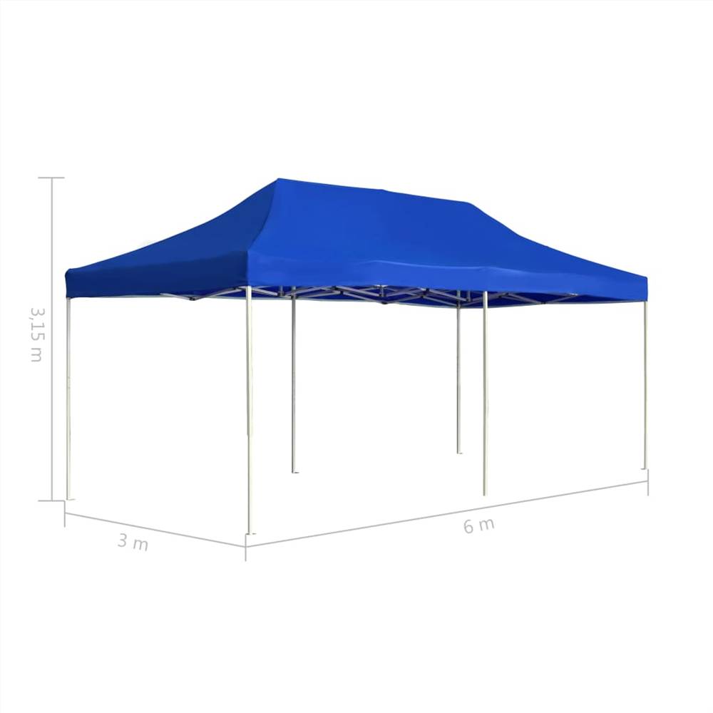 Professional Folding Party Tent Aluminium 6x3 m Blue