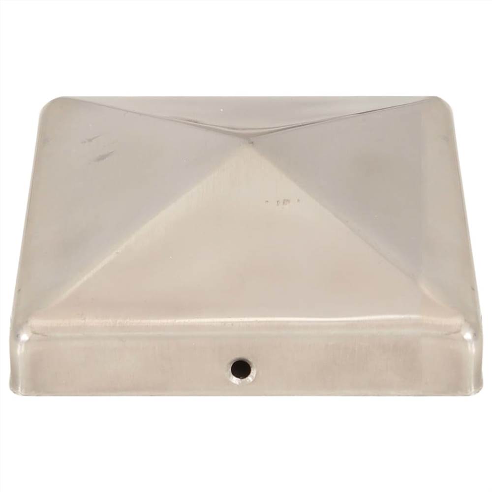 Pyramid Fence Post Caps 6 pcs Stainless Steel 101x101 mm