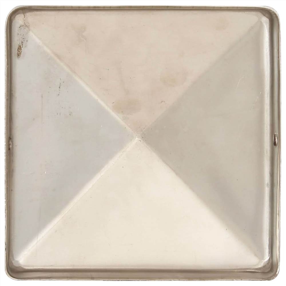 Pyramid Fence Post Caps 6 pcs Stainless Steel 101x101 mm