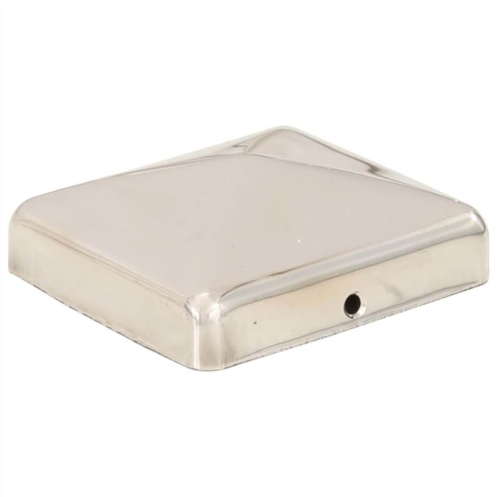 Pyramid Fence Post Caps 6 pcs Stainless Steel 71x71 mm