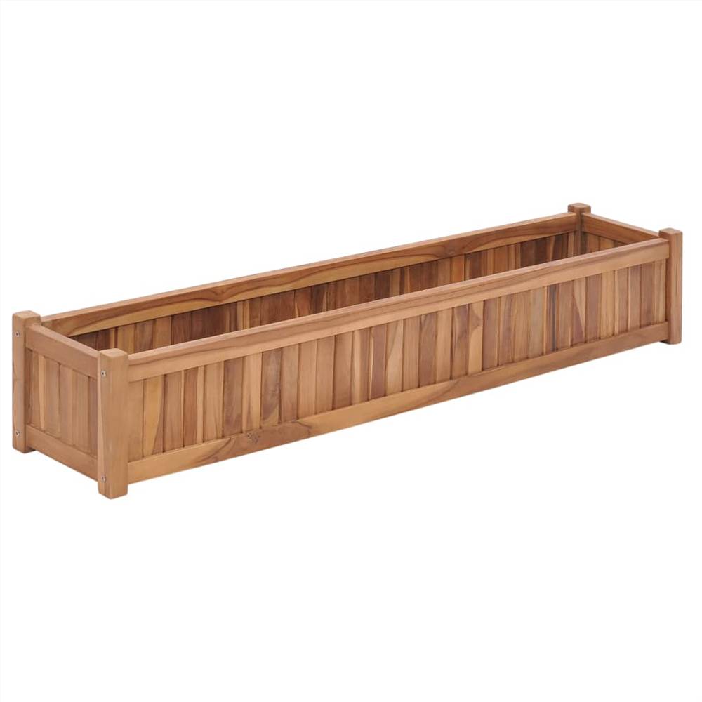 

Raised Bed 150x30x25 cm Solid Teak Wood