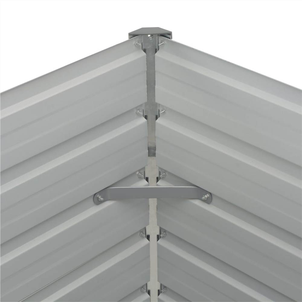 Raised Garden Bed Anthracite 160x80x77 cm Galvanised Steel