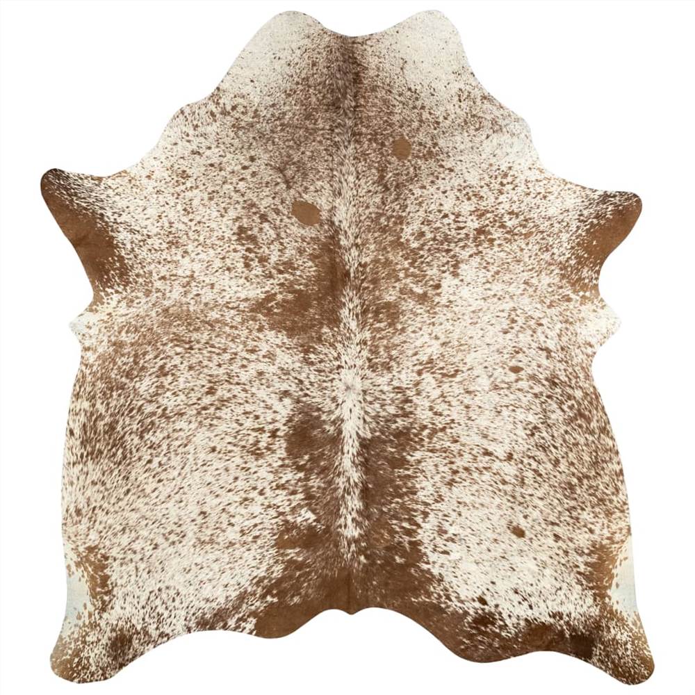 Real Cow Hide Rug Brown and White 150x170 cm