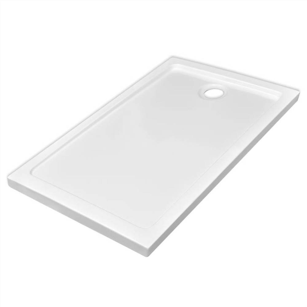 Rectangular ABS Shower Base Tray White 70 x 120 cm