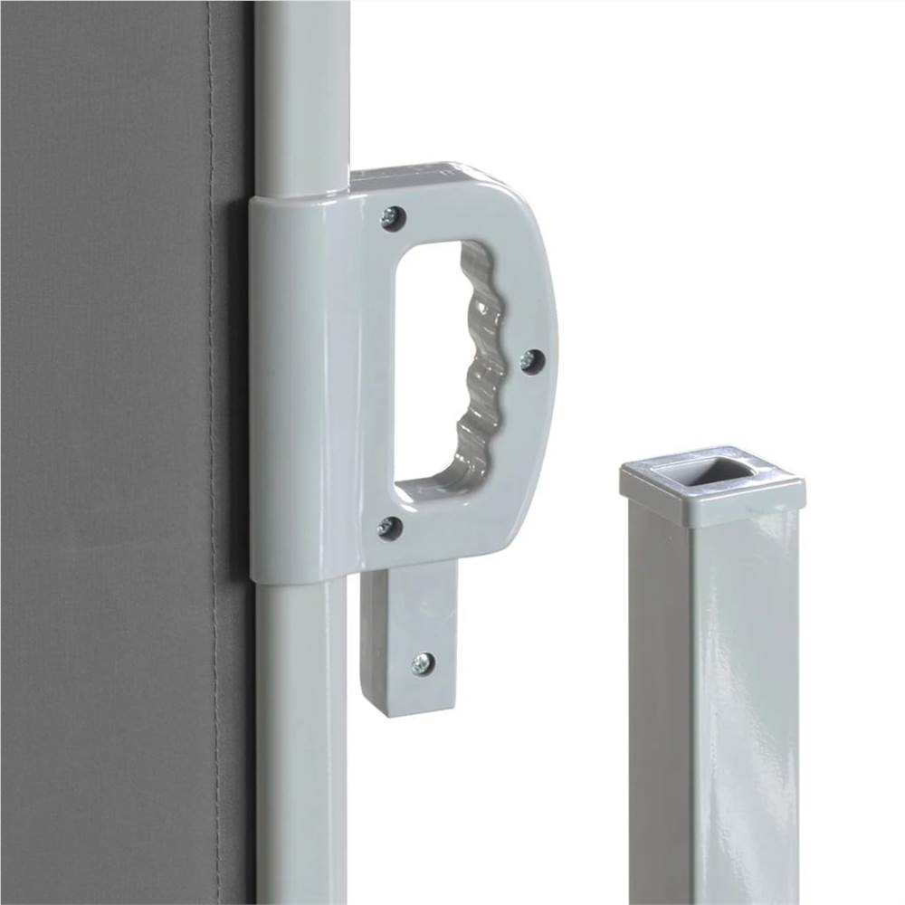 Retractable Side Awning 160x600 cm Grey