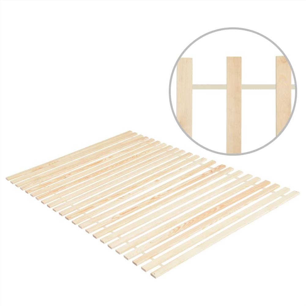 

Roll-up Bed Base with 23 Slats 140x200 cm Solid Pinewood
