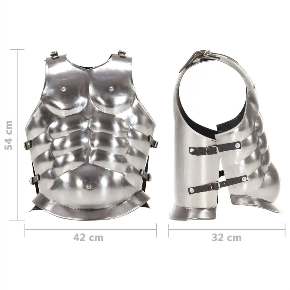 Roman Soldier Body Armour Cuirass Replica LARP Silver Steel