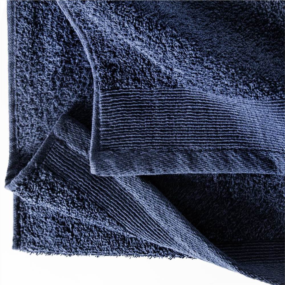 Sauna Towel Set 2 pcs Cotton 450 gsm 80x200 cm Navy