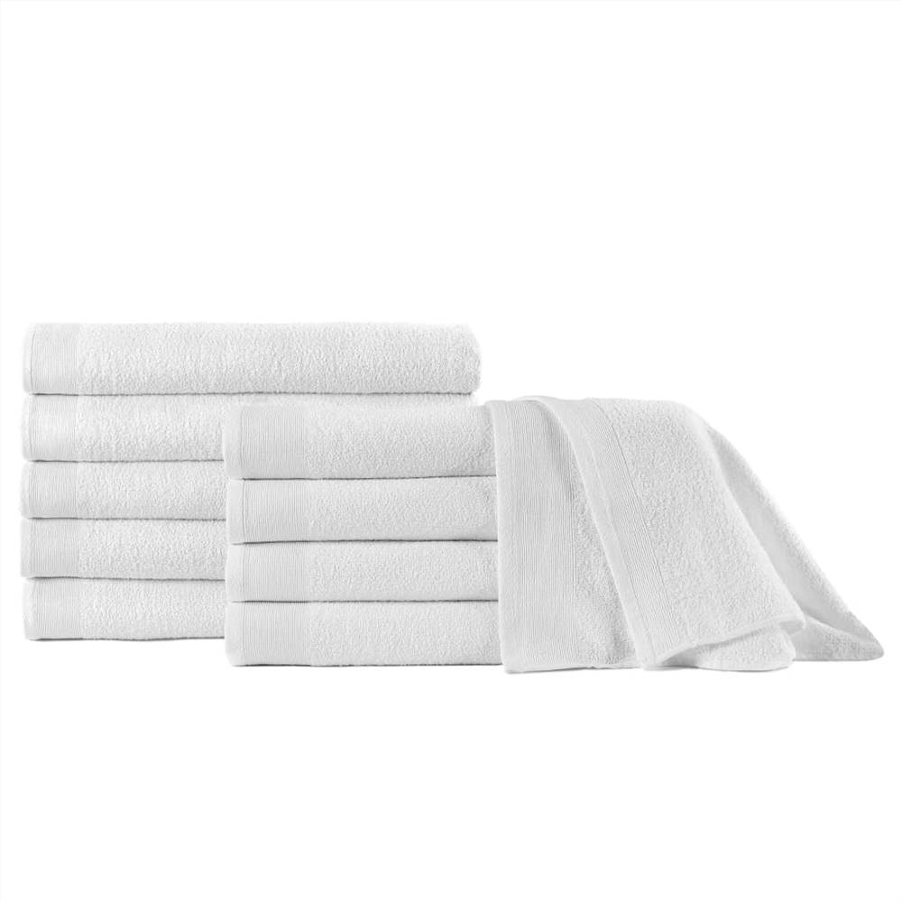 

Sauna Towels 10 pcs Cotton 350 gsm 80x200 cm White