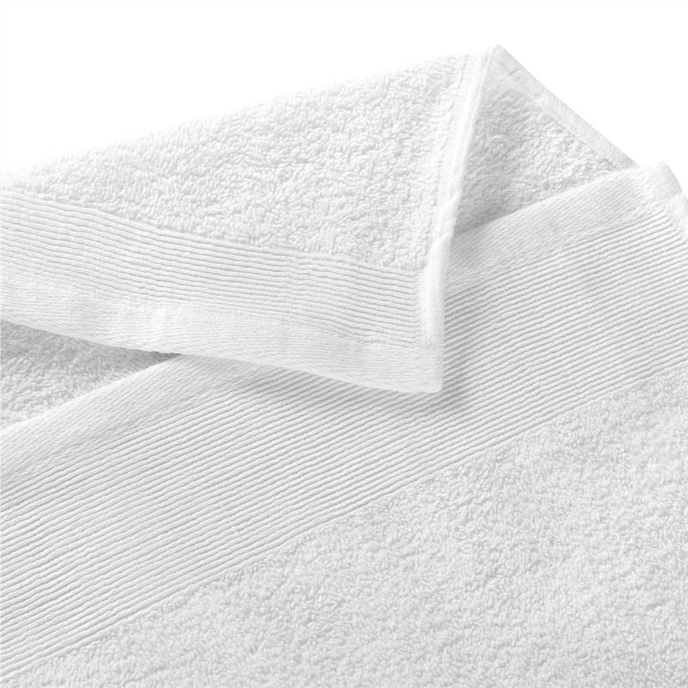 Sauna Towels 10 pcs Cotton 350 gsm 80x200 cm White
