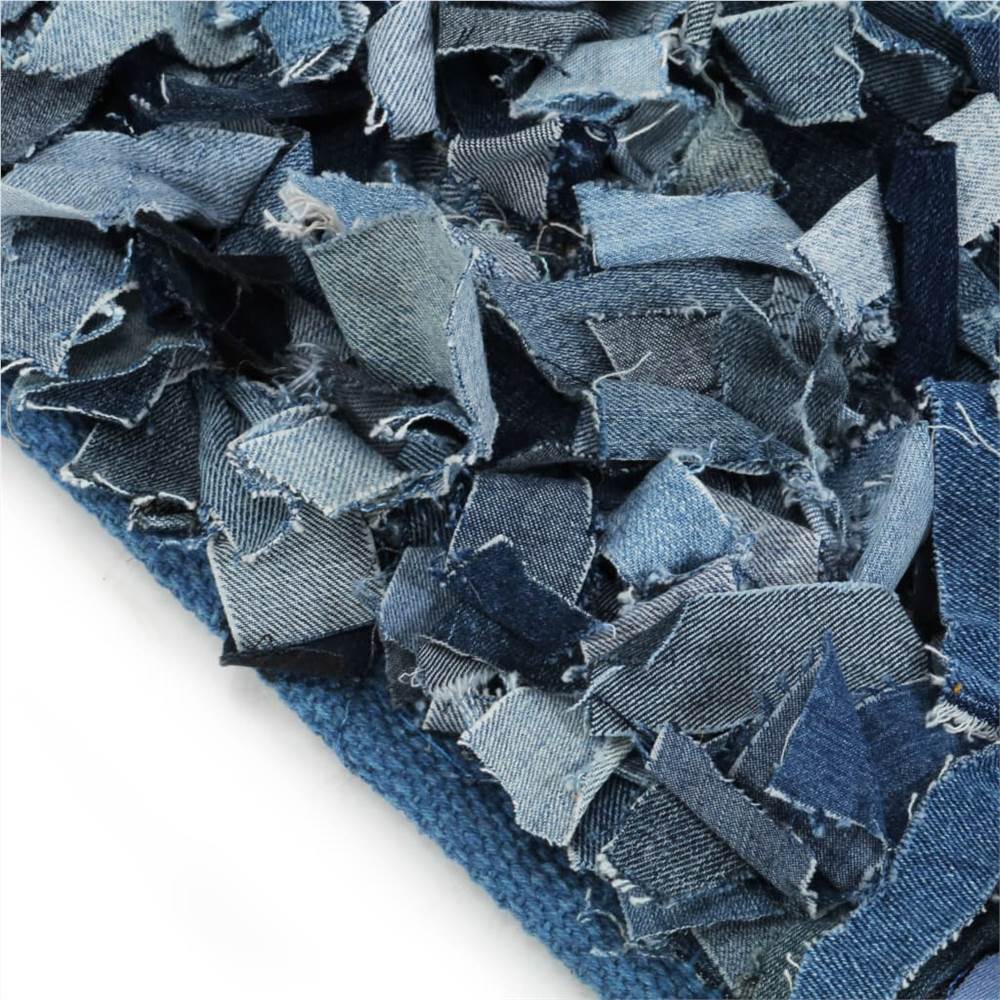 Shaggy Rug Denim 160x230 cm Blue