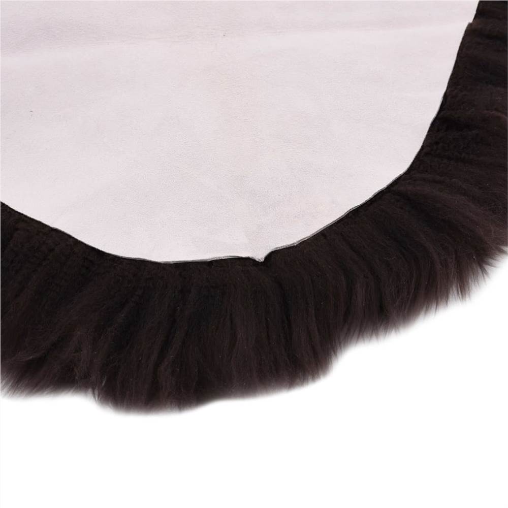 Sheepskin Rug 60x180 cm Brown