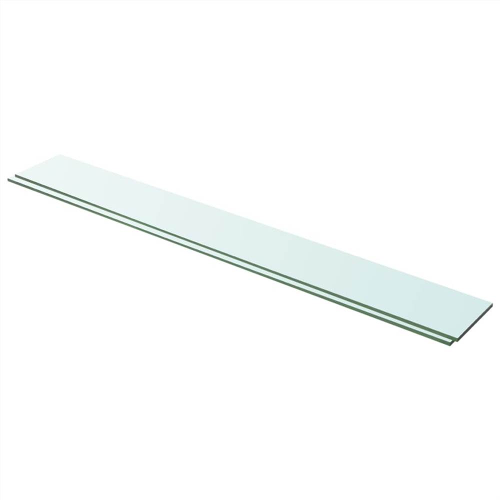 

Shelves 2 pcs Panel Glass Clear 100x12 cm