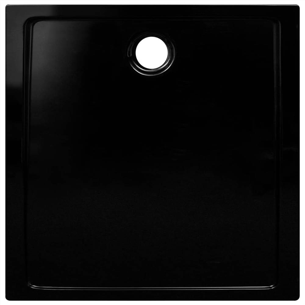 Shower Base Tray ABS Black 90x90 cm