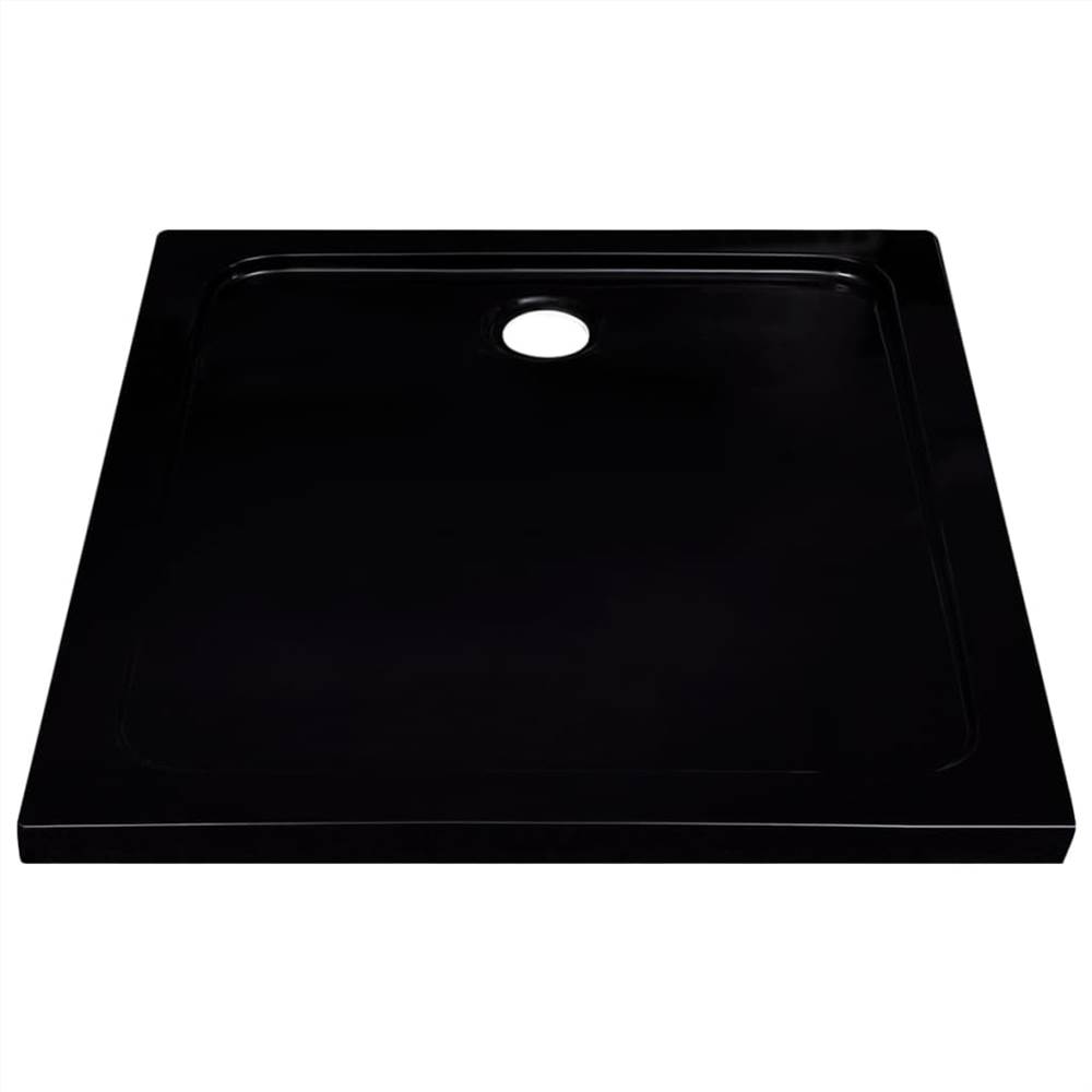 Shower Base Tray ABS Black 90x90 cm