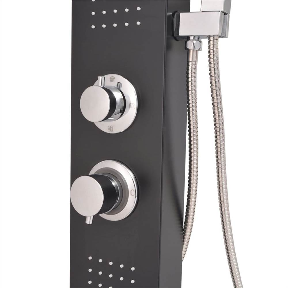 Shower Panel System Aluminium Matte Black