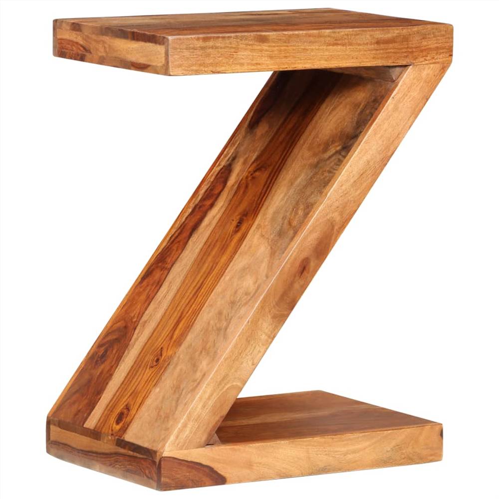 Side Table Z-shaped Solid Sheesham Wood