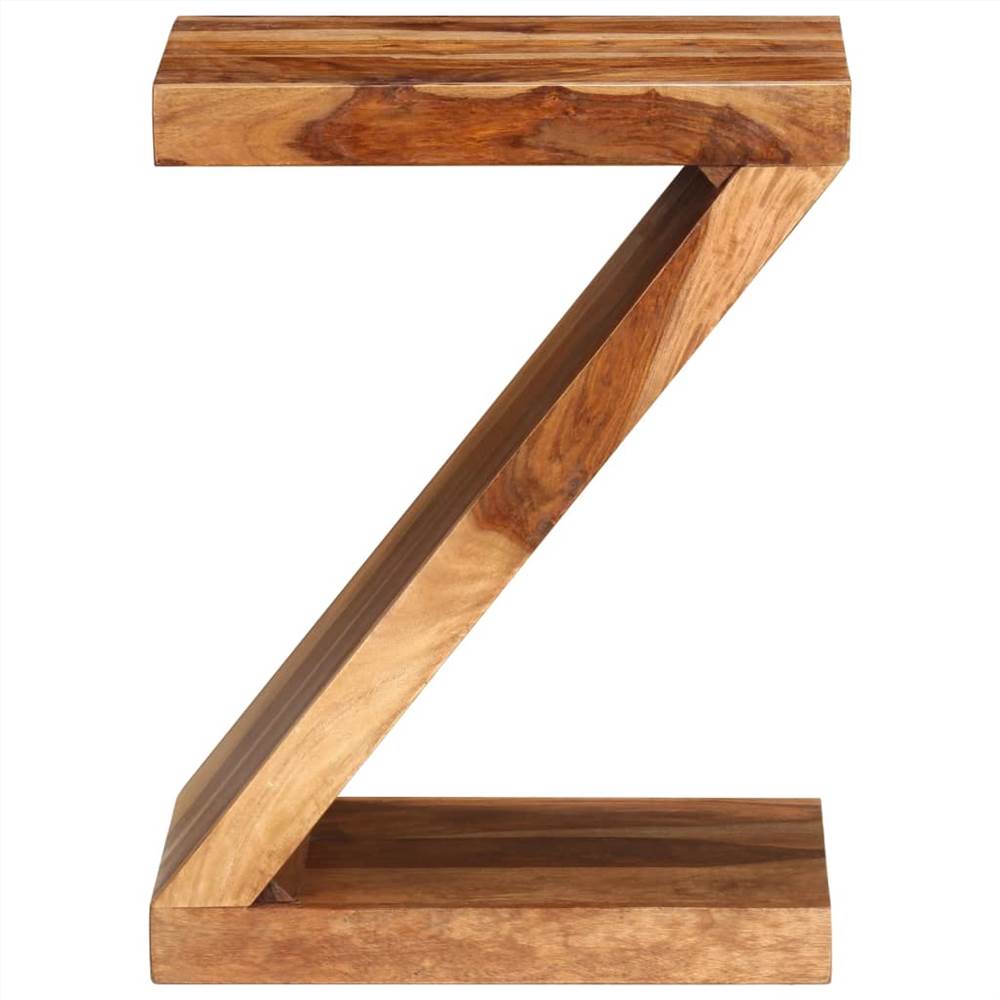 Side Table Zshaped Solid Sheesham Wood