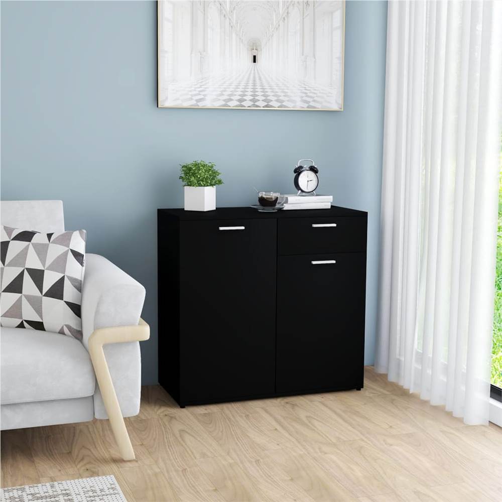 

Sideboard Black 80x36x75 cm Chipboard