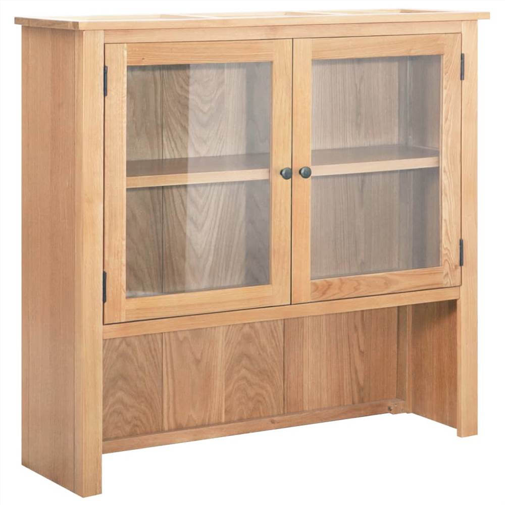 Sideboard and Hutch Set 112x33.5x175 cm Solid Oak Wood