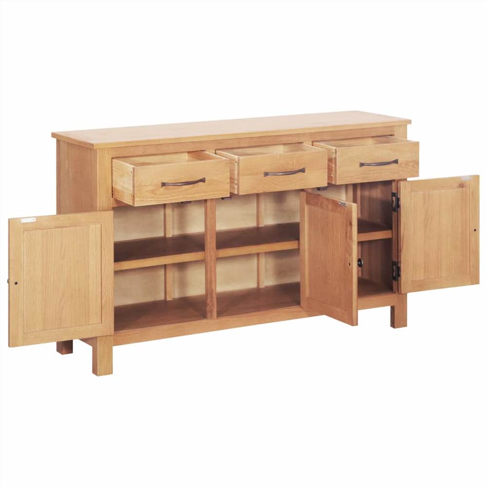 Sideboard and Hutch Set 112x33.5x175 cm Solid Oak Wood