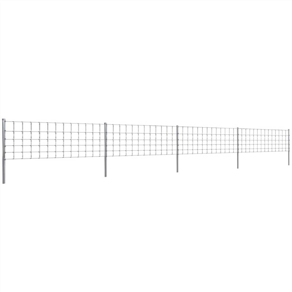 

Step-In Fence with Posts Zinc-coated Iron 50 m 80/6/30