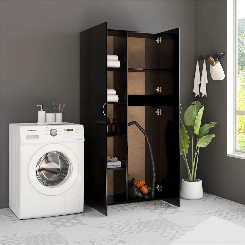 

Storage Cabinet Black 80x35.5x180 cm Chipboard