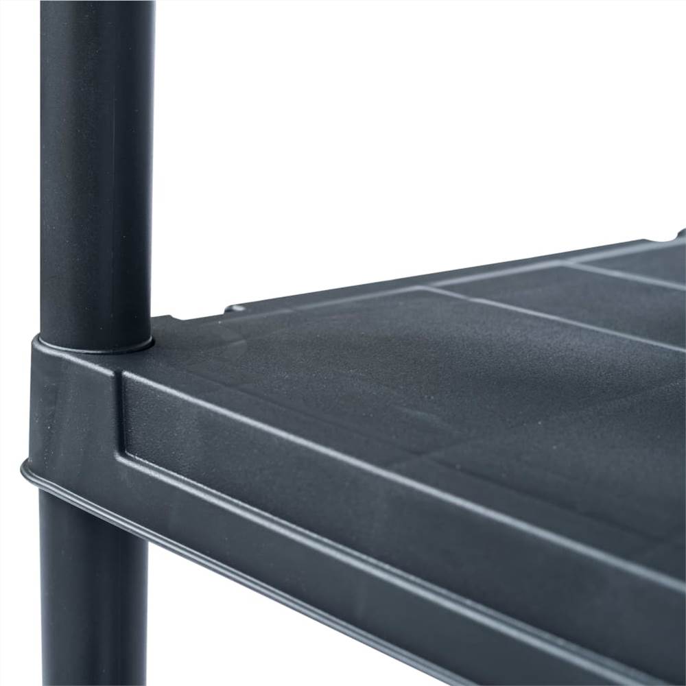 Storage Shelf Rack Black 100 Kg 60x30x138 Cm Plastic 15 Storage Shelf Rack Black 100 kg 60x30x138 cm Plastic
