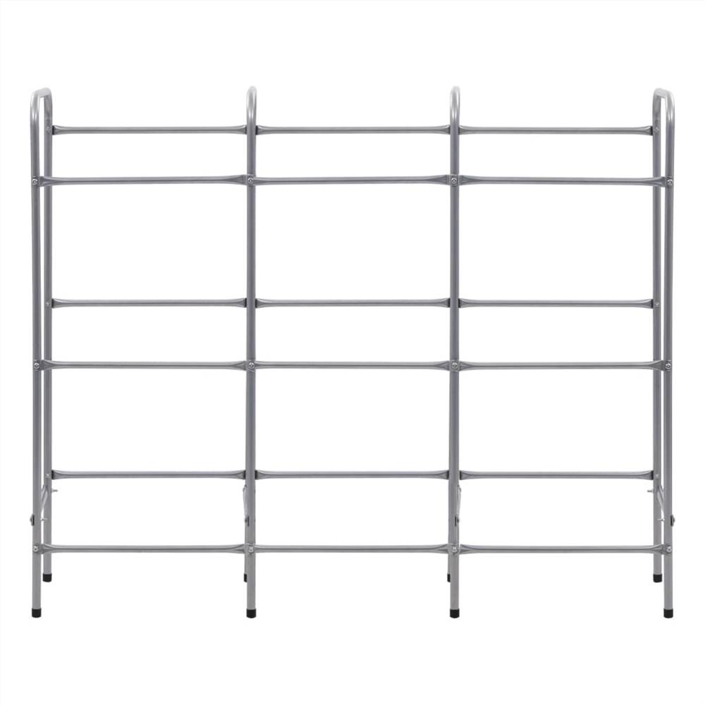 Storage Shelf for 9 Crates Silver 145x33x116 cm Steel